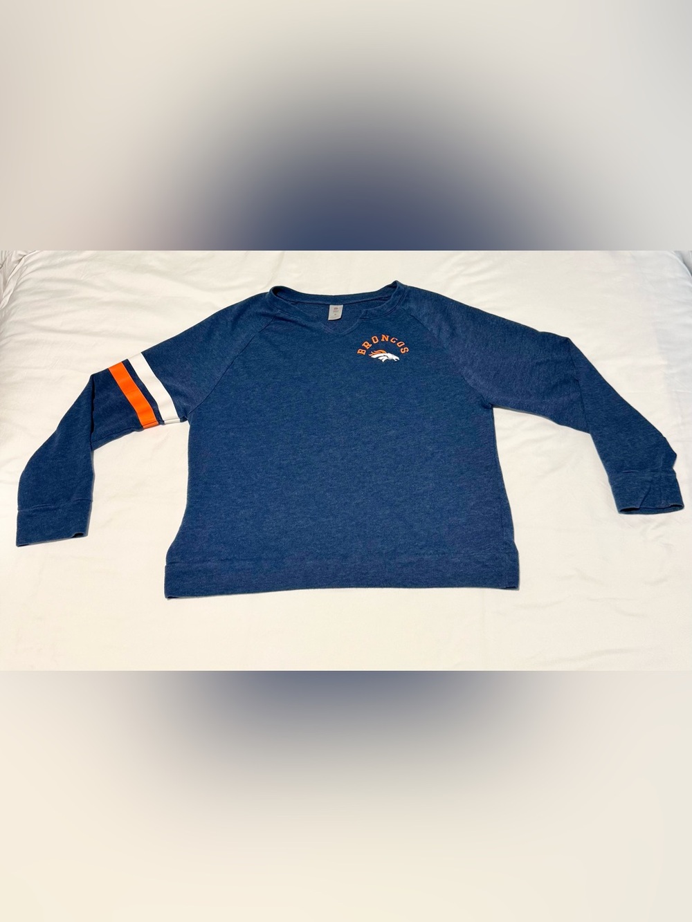 NFL Denver Broncos Gray Pullover Hoodie Crop Top Sz XL NFL Official